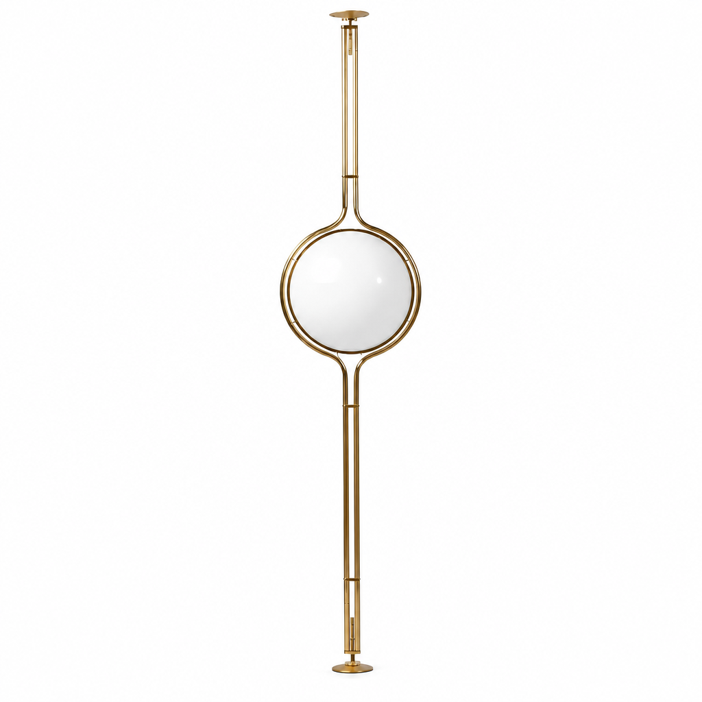 Sfera Sospesa Floor to Ceiling Globe Lamp Tension Rod