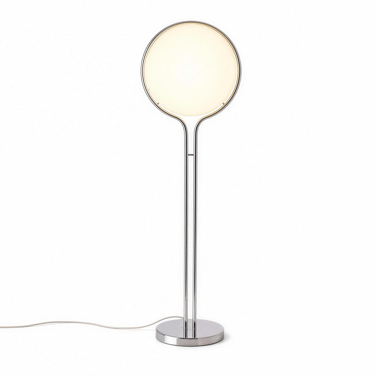 Luna Velata Chrome Globe Arc Floor Lamp with LED 120cm