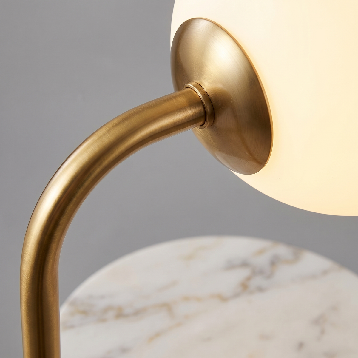 
Orbita Globe Floor Lamp with Marble Side Table 153cm