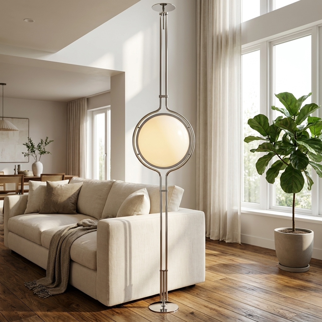 
Sfera Sospesa Floor to Ceiling Globe Lamp Tension Rod