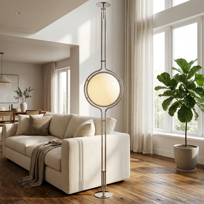 Sfera Sospesa Floor to Ceiling Globe Lamp Tension Rod