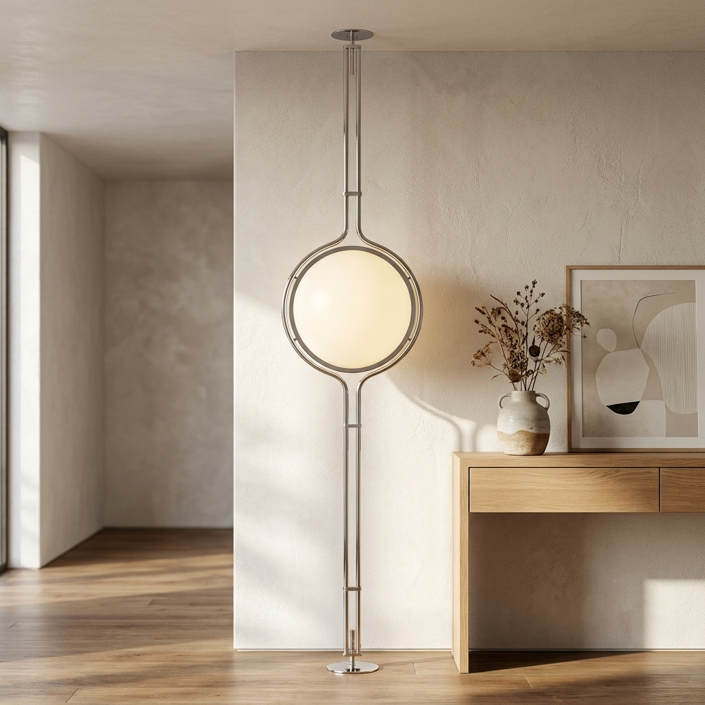 
Sfera Sospesa Floor to Ceiling Globe Lamp Tension Rod