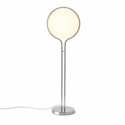Luna Velata Chrome Globe Arc Floor Lamp with LED 120cm
