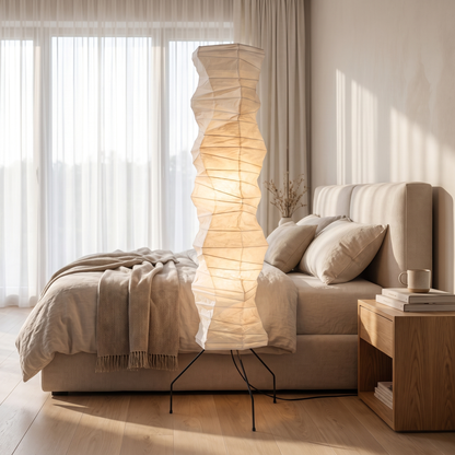 Luna Velata Rice Paper Floor Lamp Japandi Standing Lamp 180cm