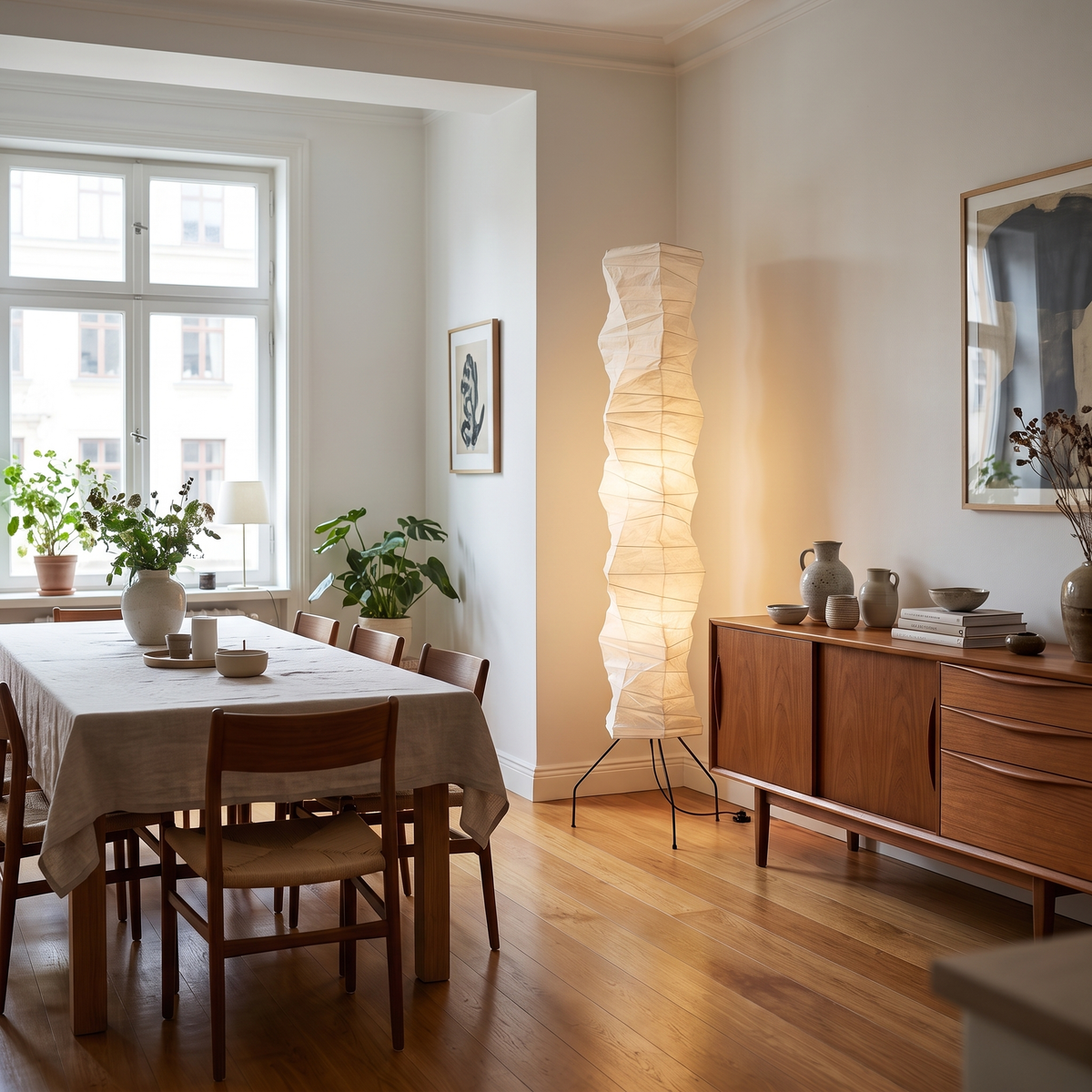 
Luna Velata Rice Paper Floor Lamp Japandi Standing Lamp 180cm
